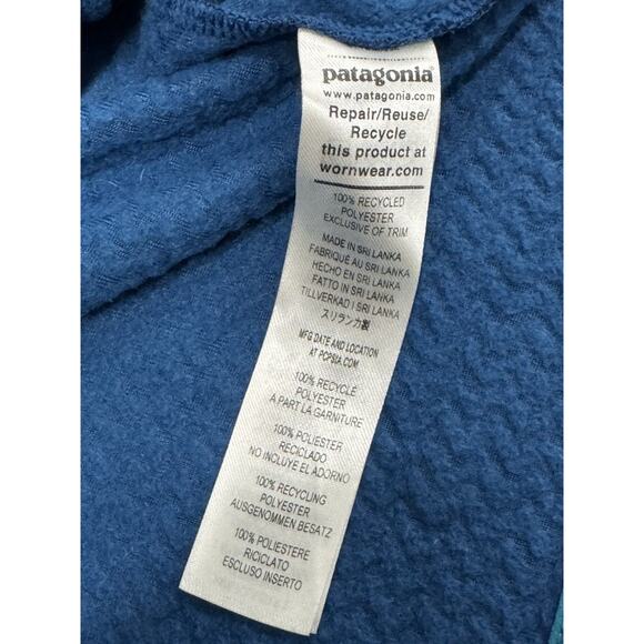 Patagonia Men's XS Blue R1 Air Crew Neck Midlayer Fleece Sweatshirt Gorpcore - Picture 4 of 9